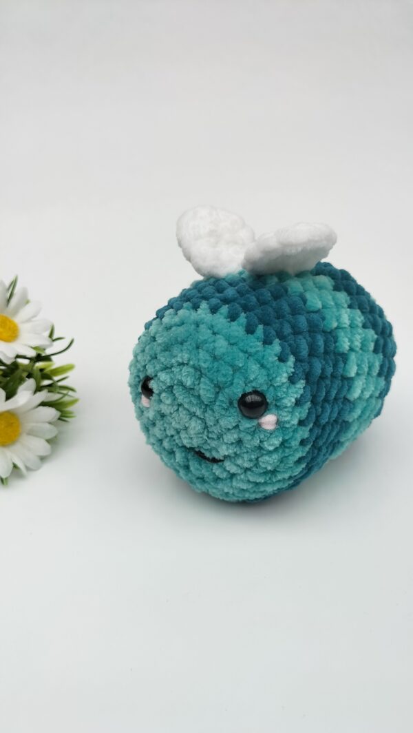 Knuffel bij/ sleutelhanger (groen) maat middel