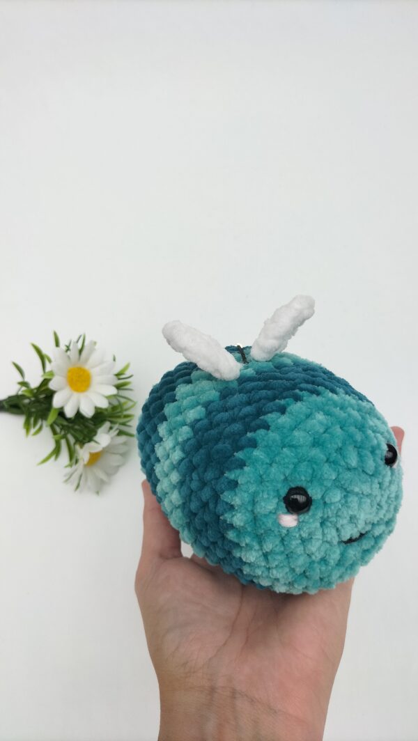 Knuffel bij/ sleutelhanger (groen) maat middel