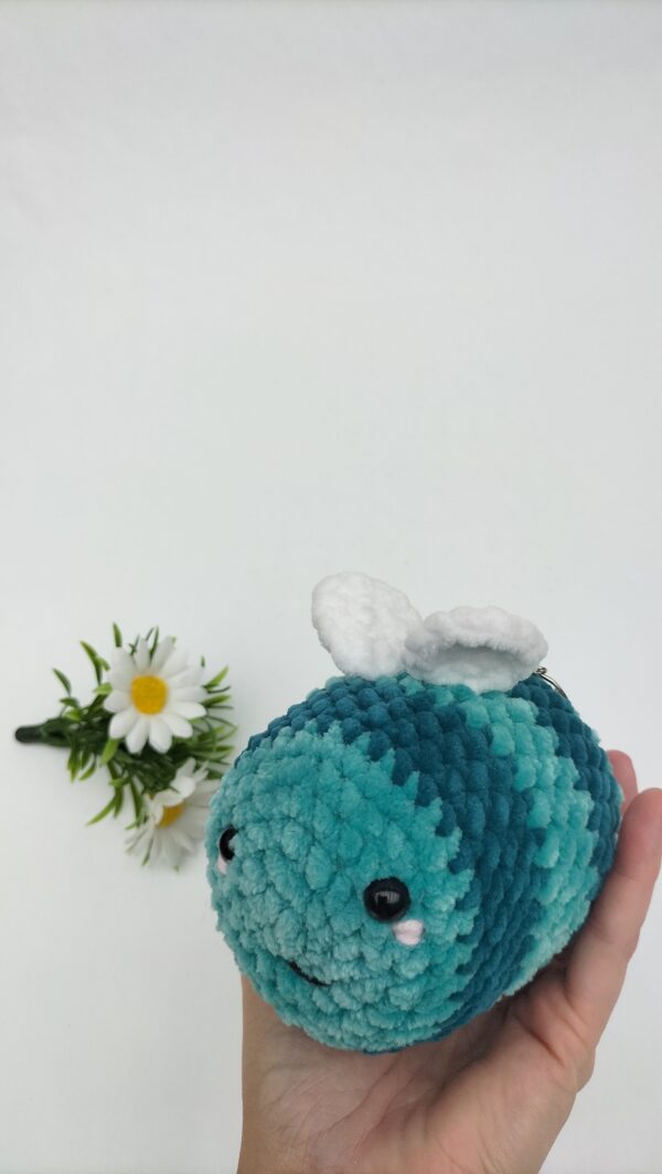 Knuffel bij/ sleutelhanger (groen) maat middel