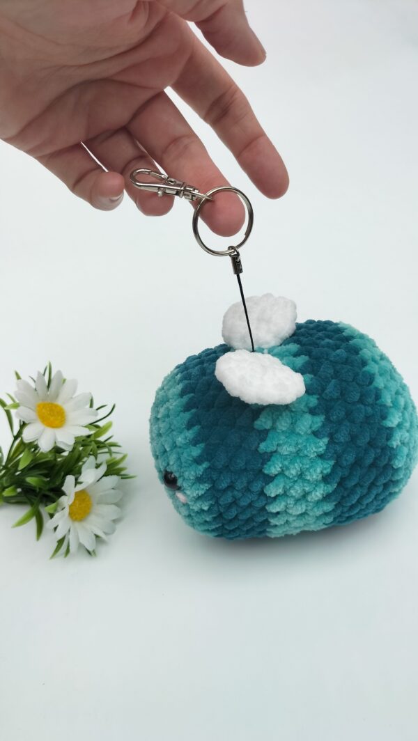 Knuffel bij/ sleutelhanger (groen) maat middel