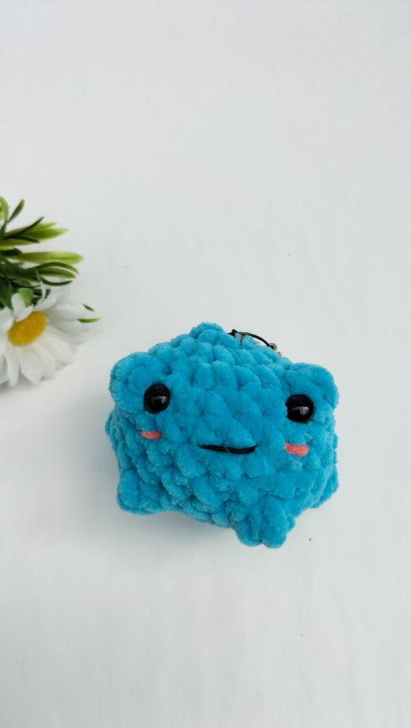 Sleutelhanger kikker (felblauw)