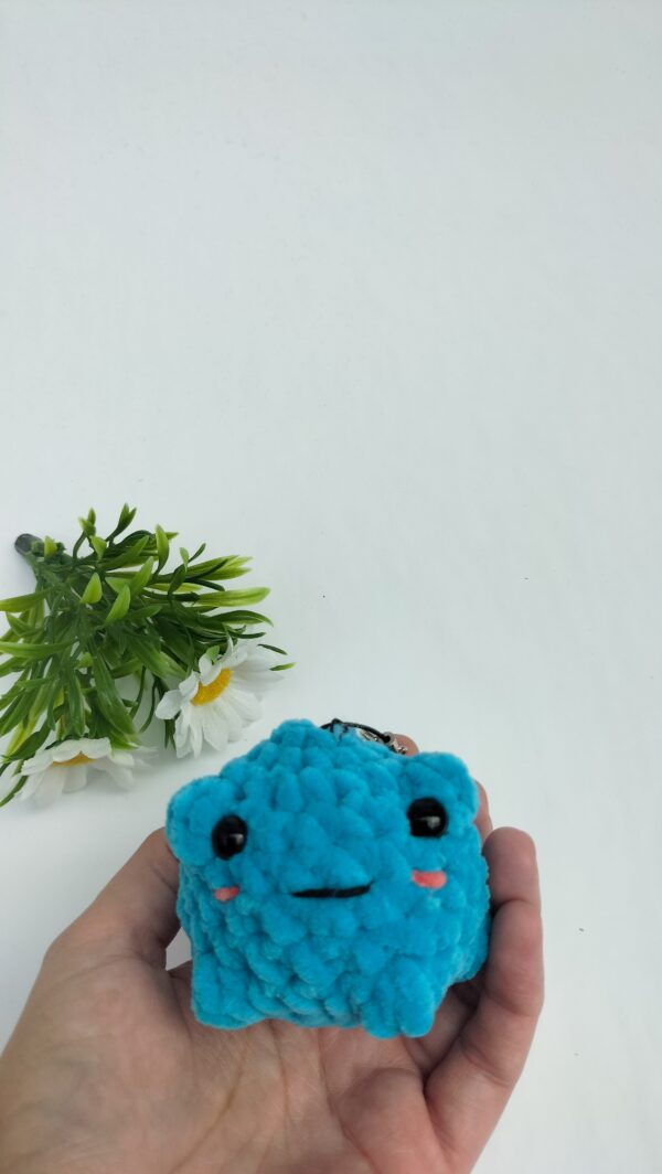 Sleutelhanger kikker (felblauw)