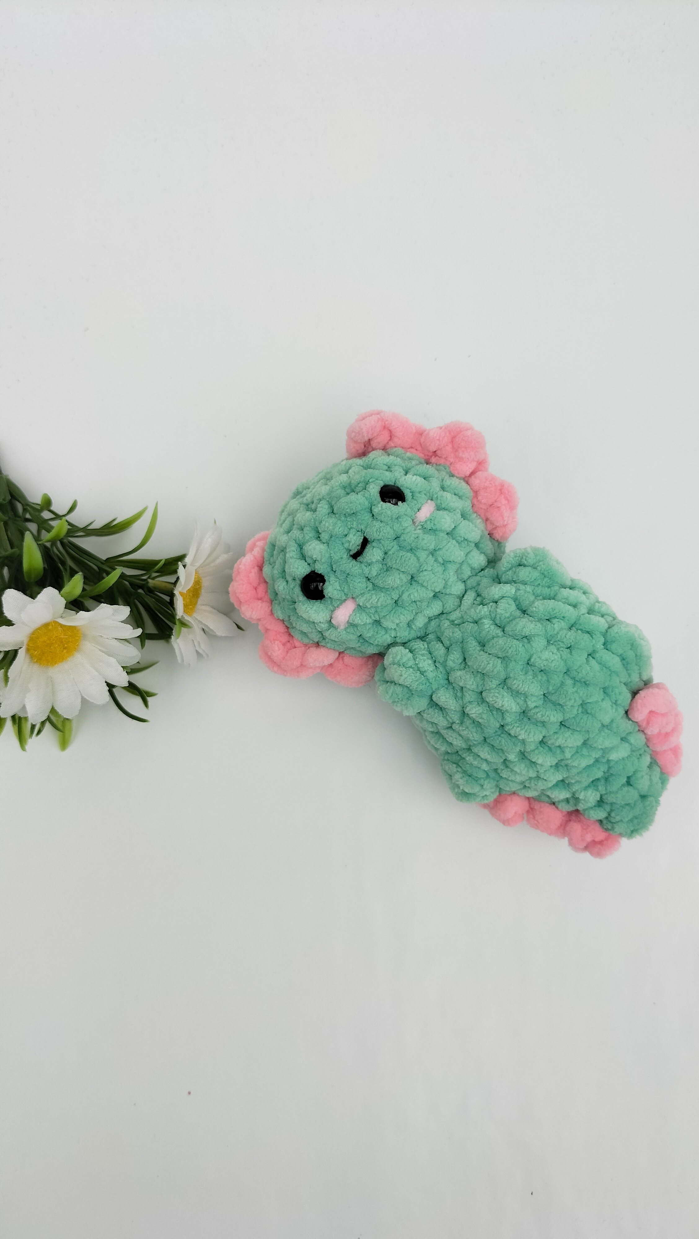 Knuffel Axolotl (mint-roze)