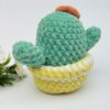 Fluffy Cactus (lichtgroen - oranje met gele pot)