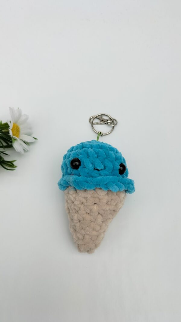 Sleutelhanger ijsje (smurfen blauw)