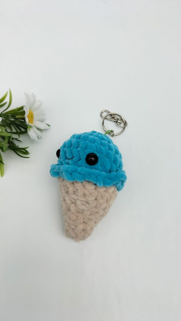 Sleutelhanger ijsje (smurfen blauw)