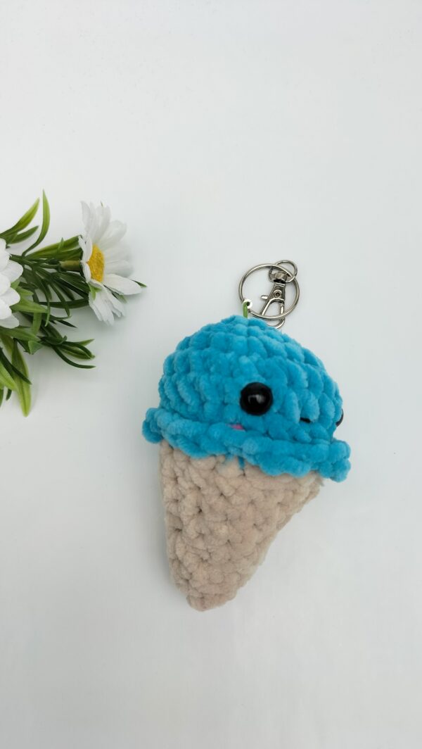 Sleutelhanger ijsje (smurfen blauw)