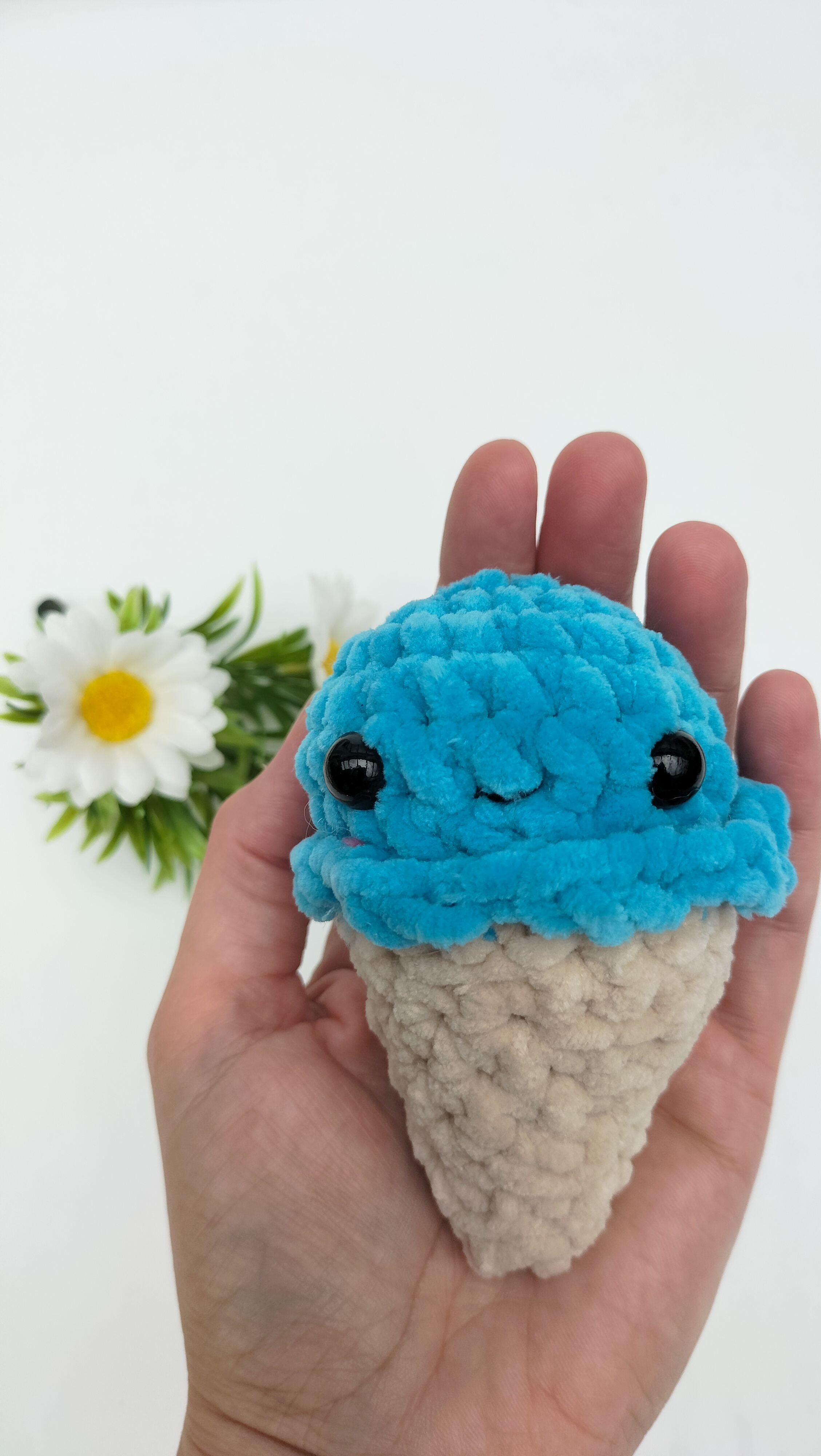 Sleutelhanger ijsje (smurfen blauw)