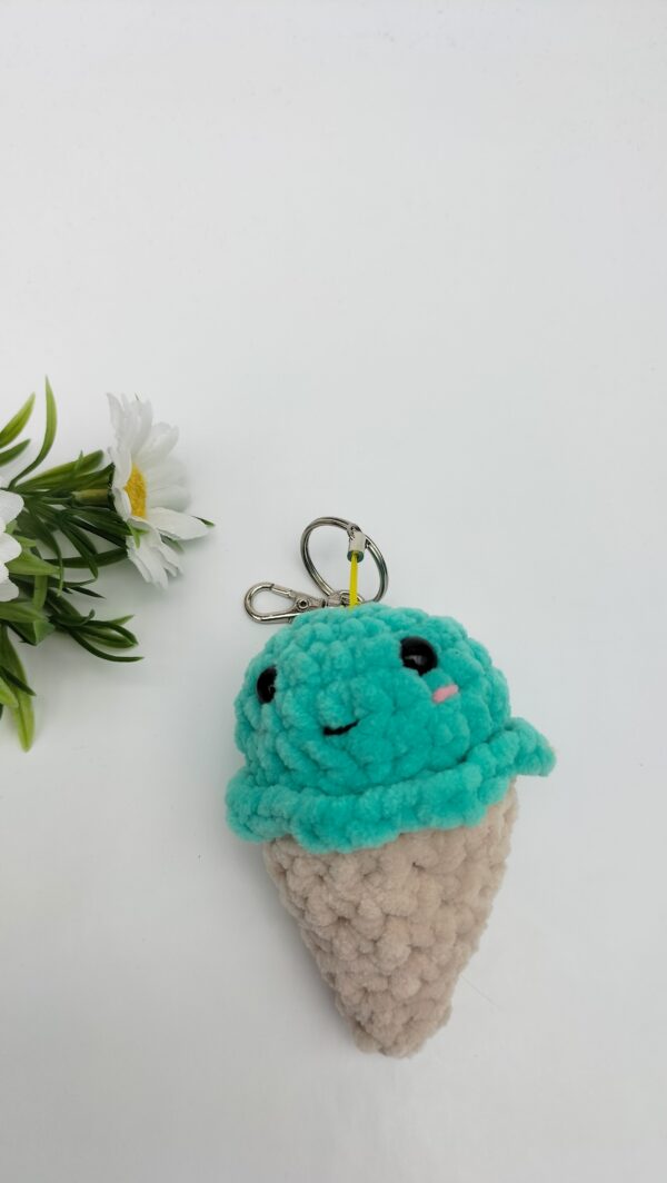 Sleutelhanger ijsje (turquoise)