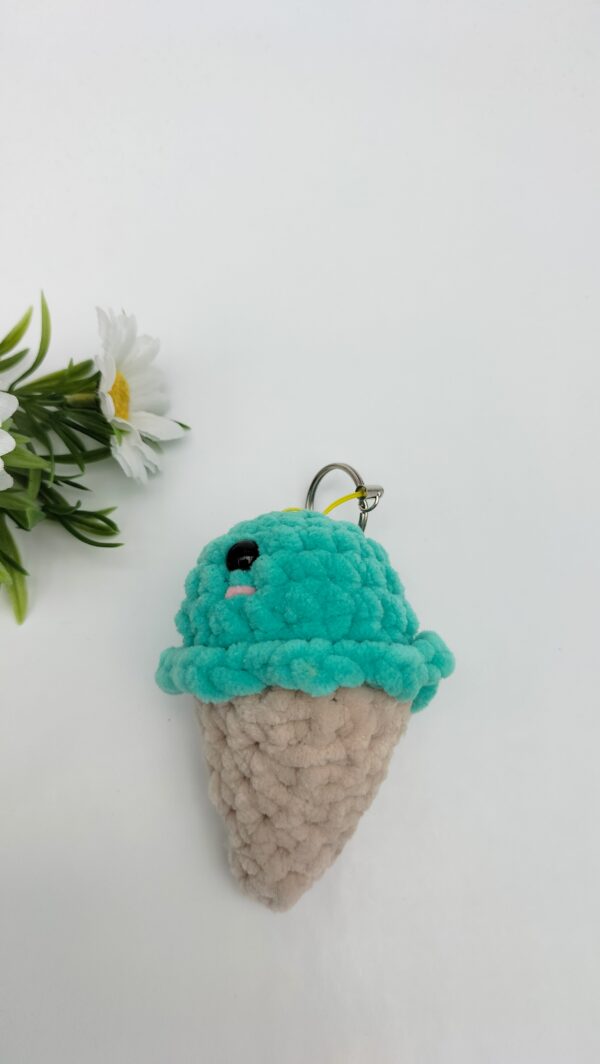 Sleutelhanger ijsje (turquoise)