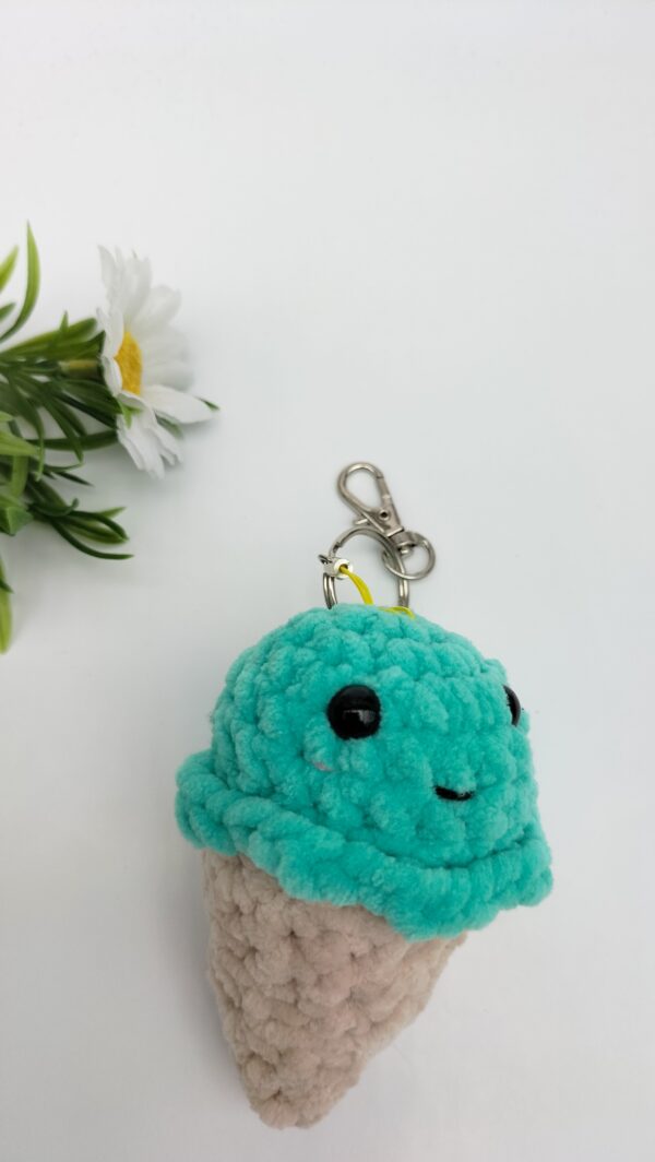 Sleutelhanger ijsje (turquoise)