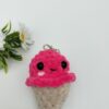 Sleutelhanger ijsje (fuchsia)