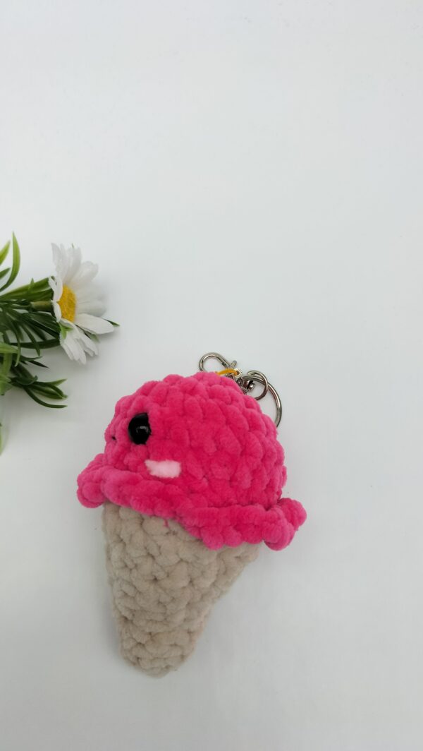 Sleutelhanger ijsje (fuchsia)