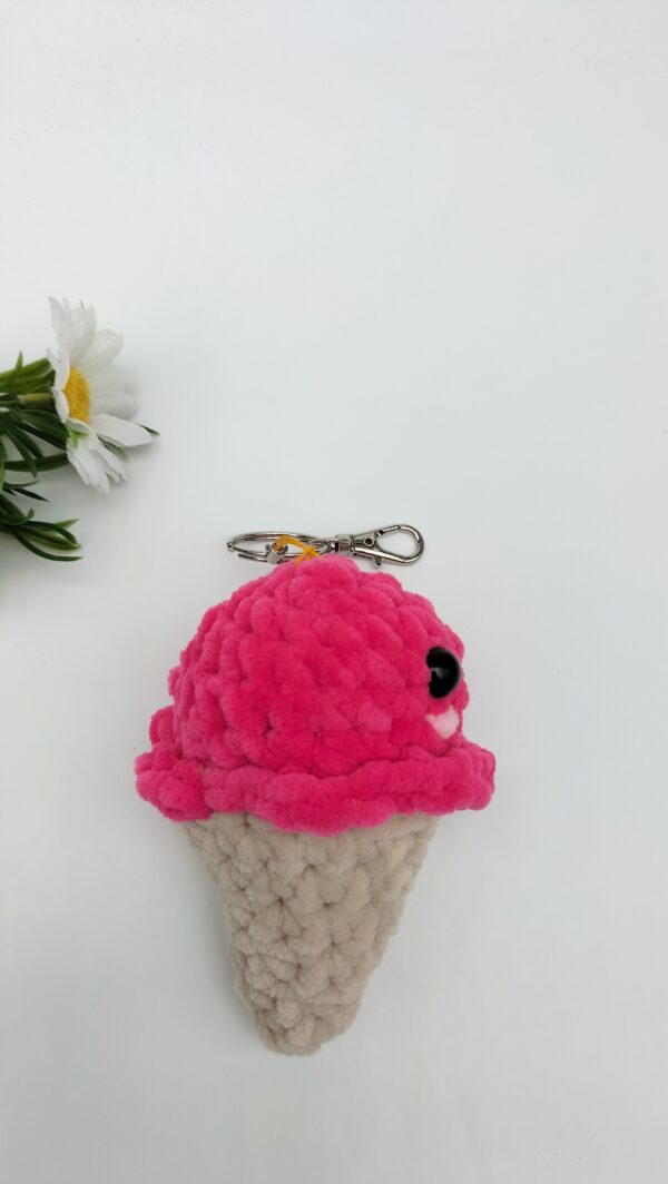 Sleutelhanger ijsje (fuchsia)