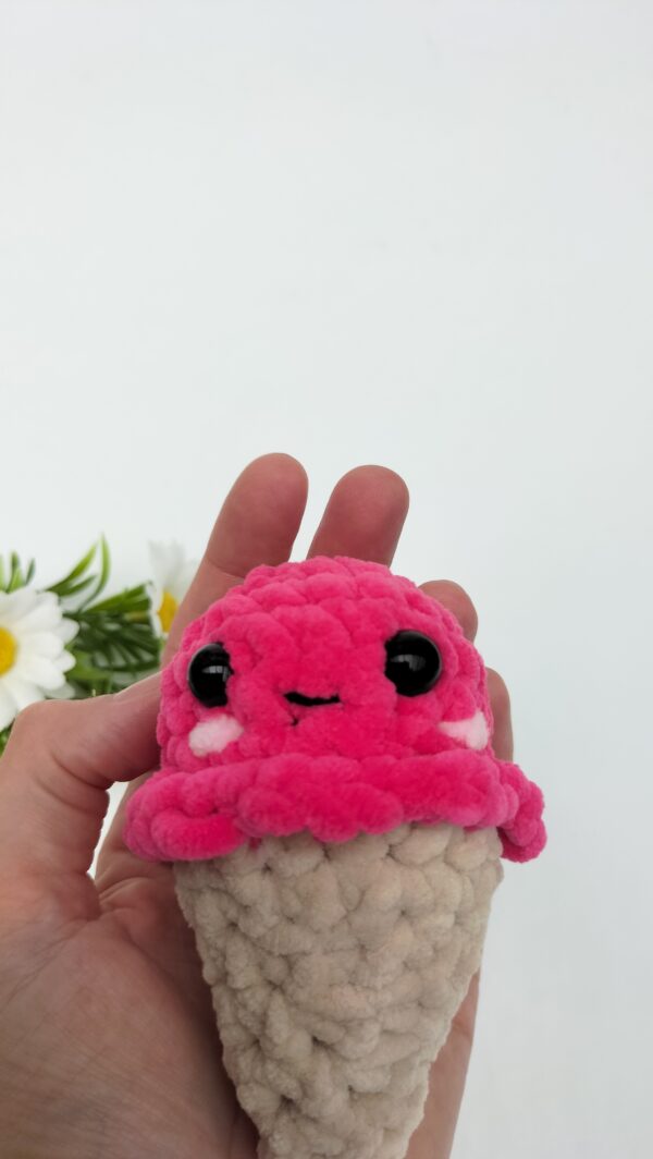 Sleutelhanger ijsje (fuchsia)