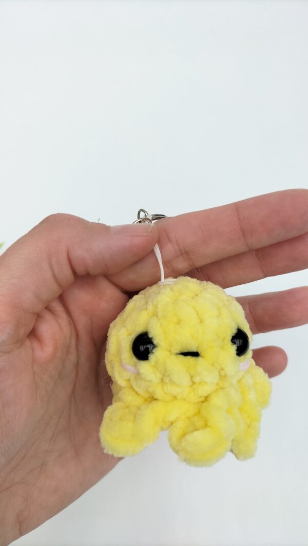 Sleutelhanger octopusje (geel)