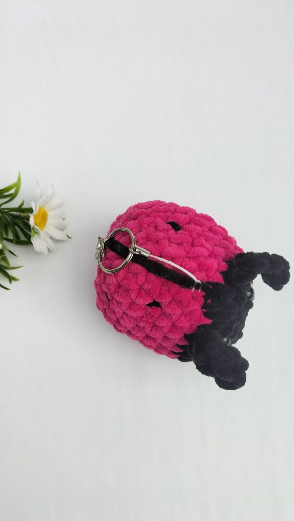 Sleutelhanger lieveheersbeestje (fuchsia)