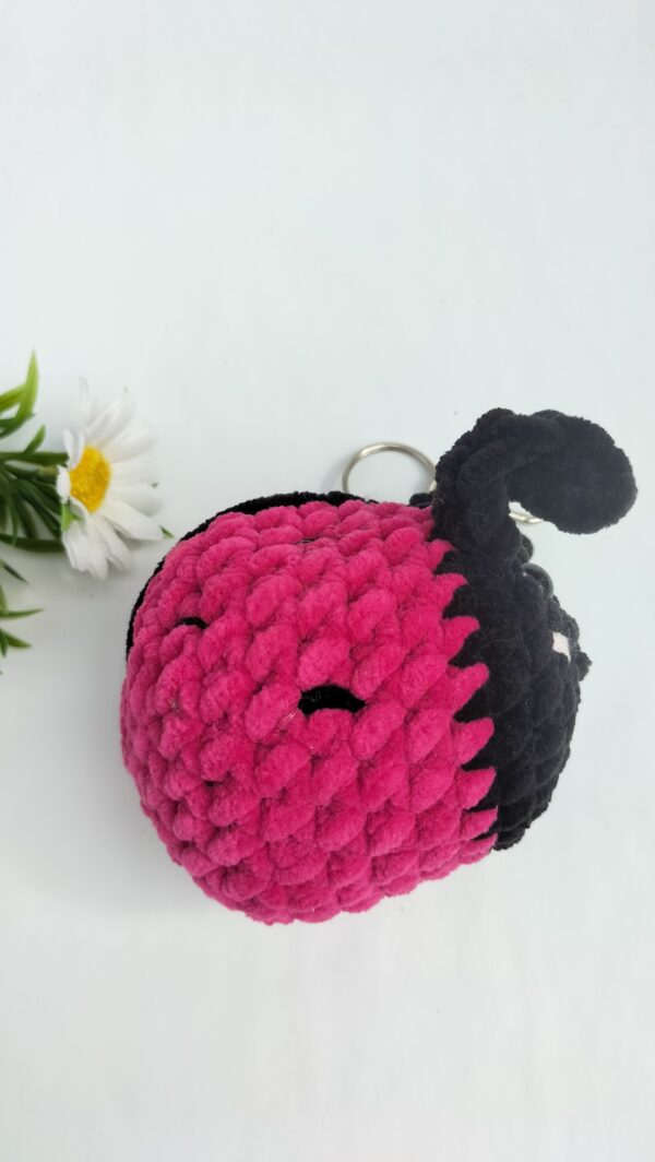 Sleutelhanger lieveheersbeestje (fuchsia)