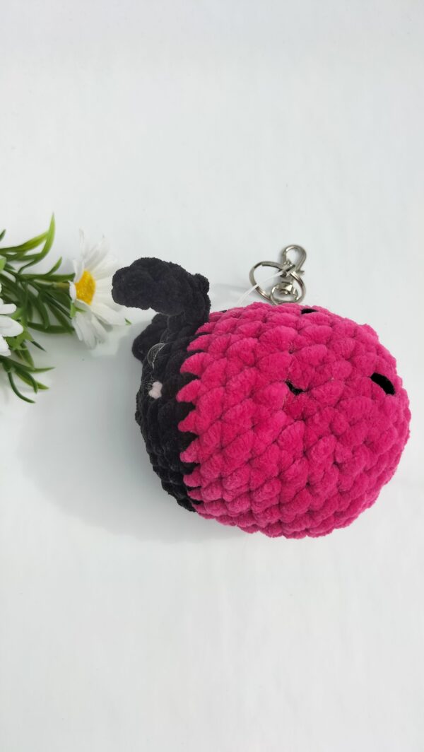 Sleutelhanger lieveheersbeestje (fuchsia)