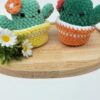 Fluffy Cactus (lichtgroen - oranje met gele pot)
