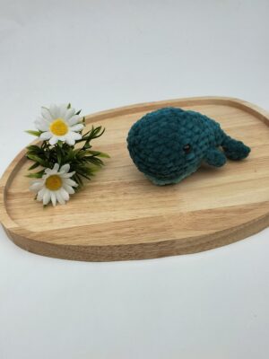 Knuffel walvis (donker blauw- licht blauw) (type 2)