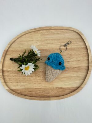 Oplus_34 Sleutelhanger ijsje (smurfen blauw)