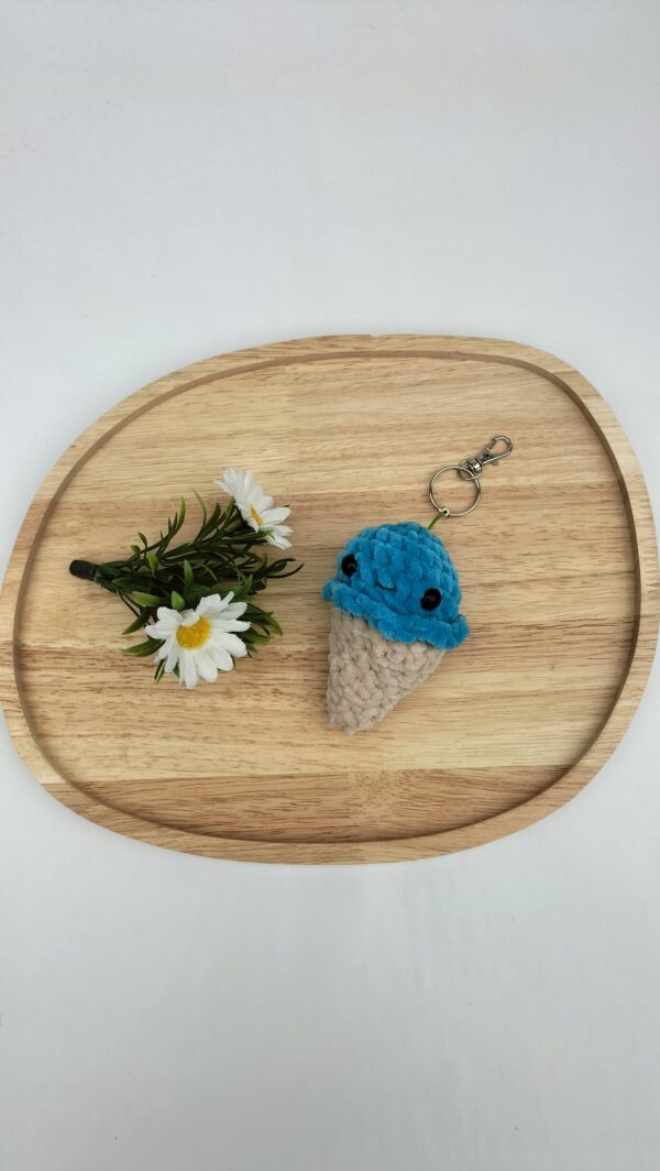 Sleutelhanger ijsje (smurfen blauw)