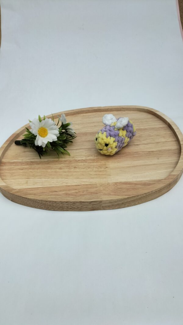 Sleutelhanger bijtje klein (geel-paars)