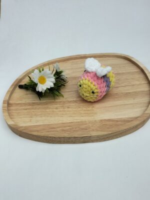 Sleutelhanger bijtje medium (geel, roze, paars)