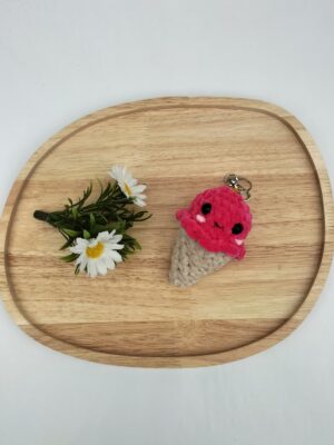 Sleutelhanger ijsje (fuchsia)