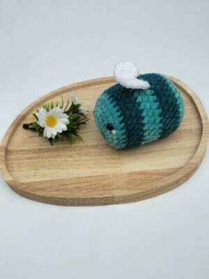 Knuffel bij/ sleutelhanger (groen) maat middel