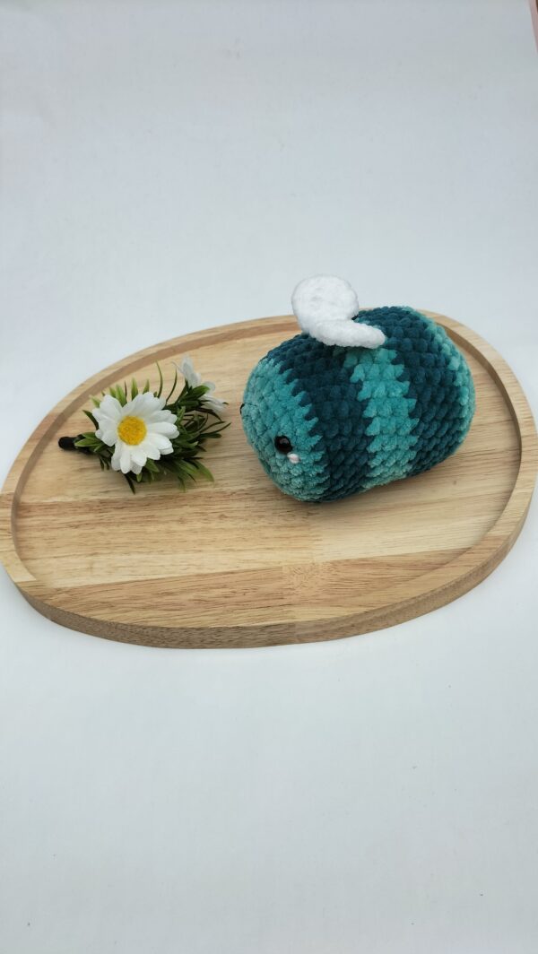 Knuffel bij/ sleutelhanger (groen) maat middel