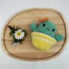 Fluffy Cactus (lichtgroen - oranje met gele pot)