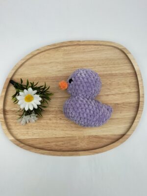 Knuffel eendje (lila)