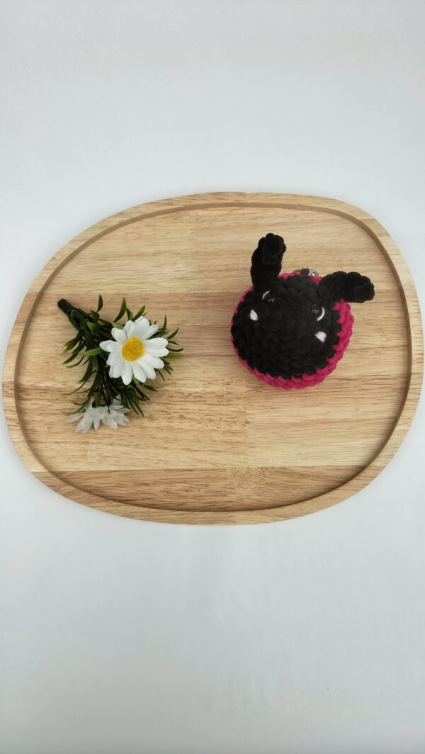 Sleutelhanger lieveheersbeestje (fuchsia)