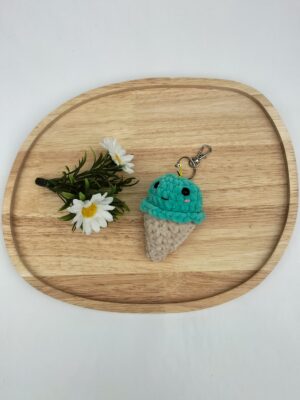 Sleutelhanger ijsje (turquoise)