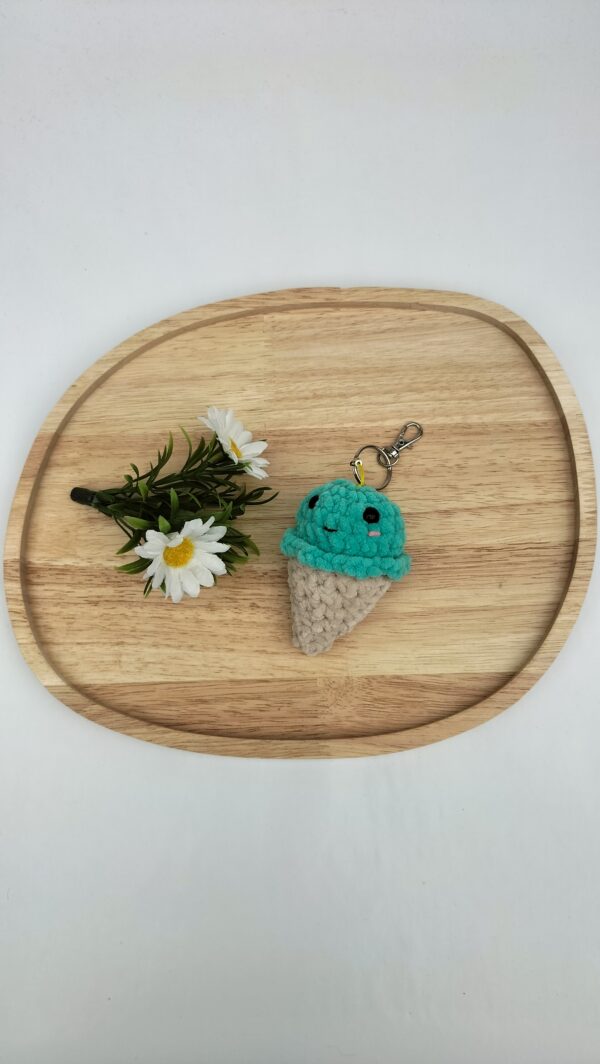Sleutelhanger ijsje (turquoise)