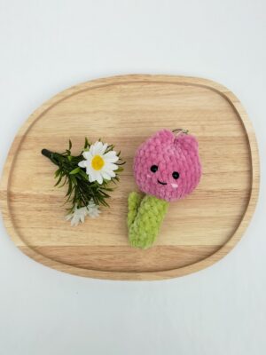 Sleutelhanger tulp (roze)
