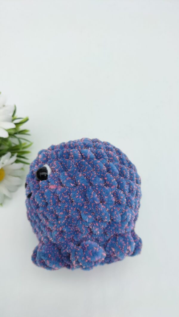 Knuffel inktvis (blauw roze /galaxy gespikkeld)