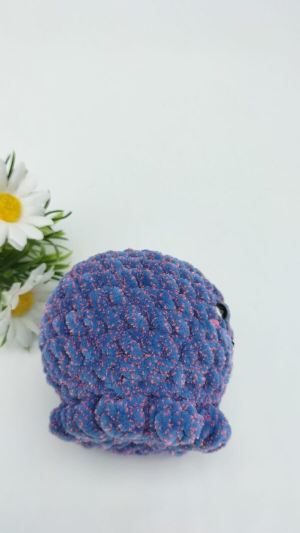 Knuffel inktvis (blauw roze /galaxy gespikkeld)