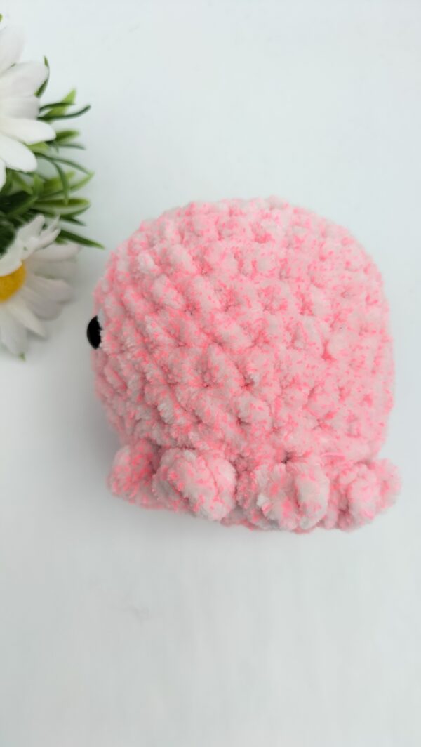 Knuffel inktvis (roze gespikkeld)