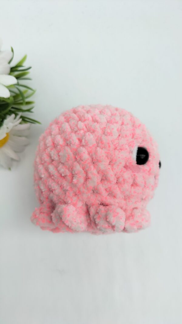 Knuffel inktvis (roze gespikkeld)