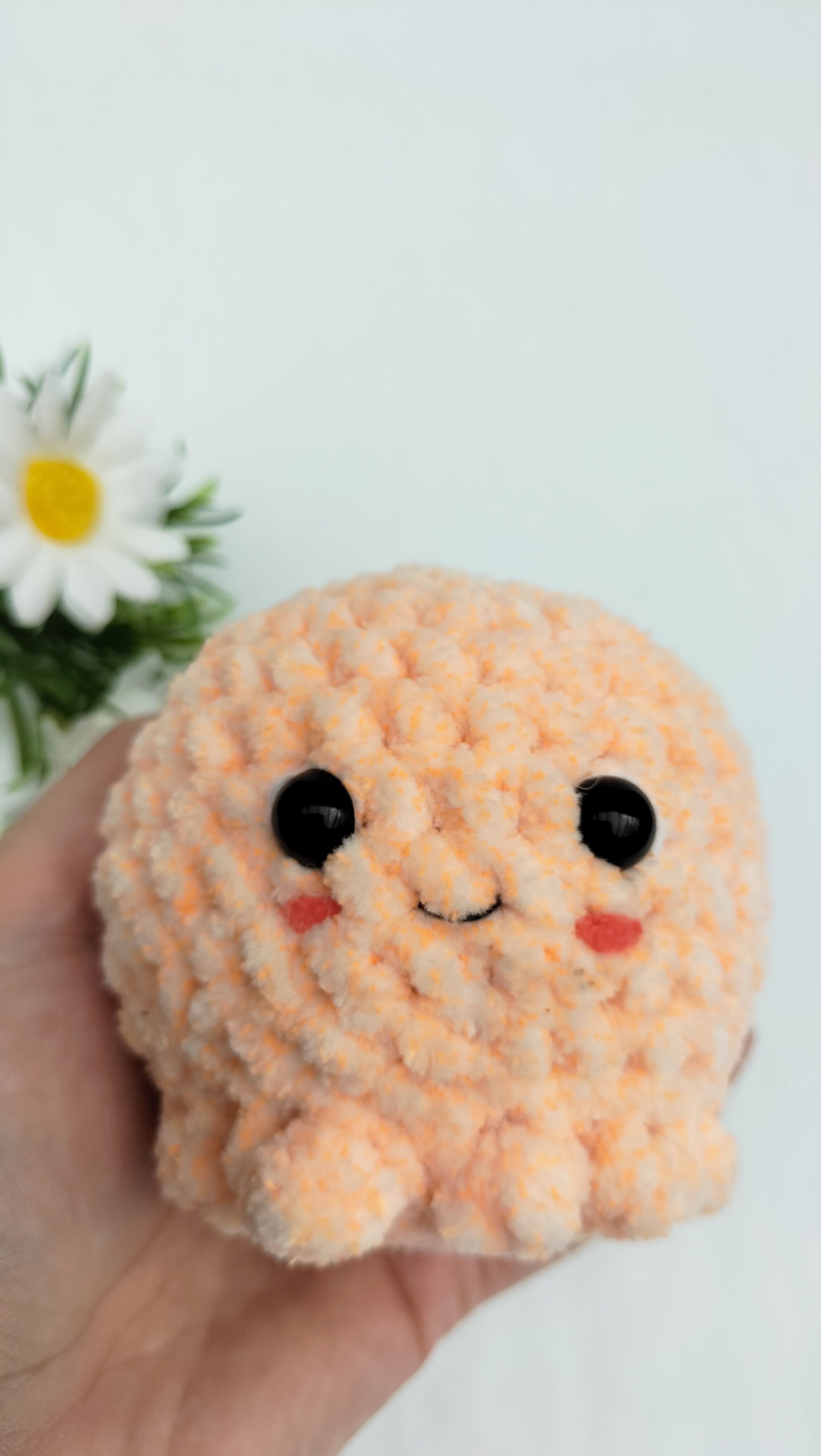 oplus_1058 Knuffel inktvis (perzik gespikkeld)