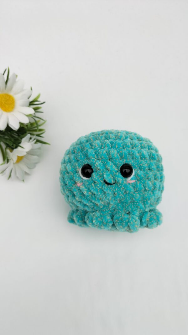 Knuffel inktvis (blauw gespikkeld)