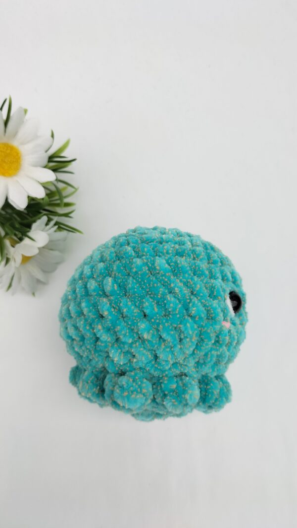 Knuffel inktvis (blauw gespikkeld)