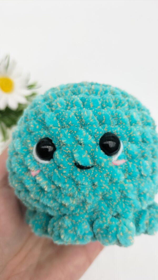 Knuffel inktvis (blauw gespikkeld)