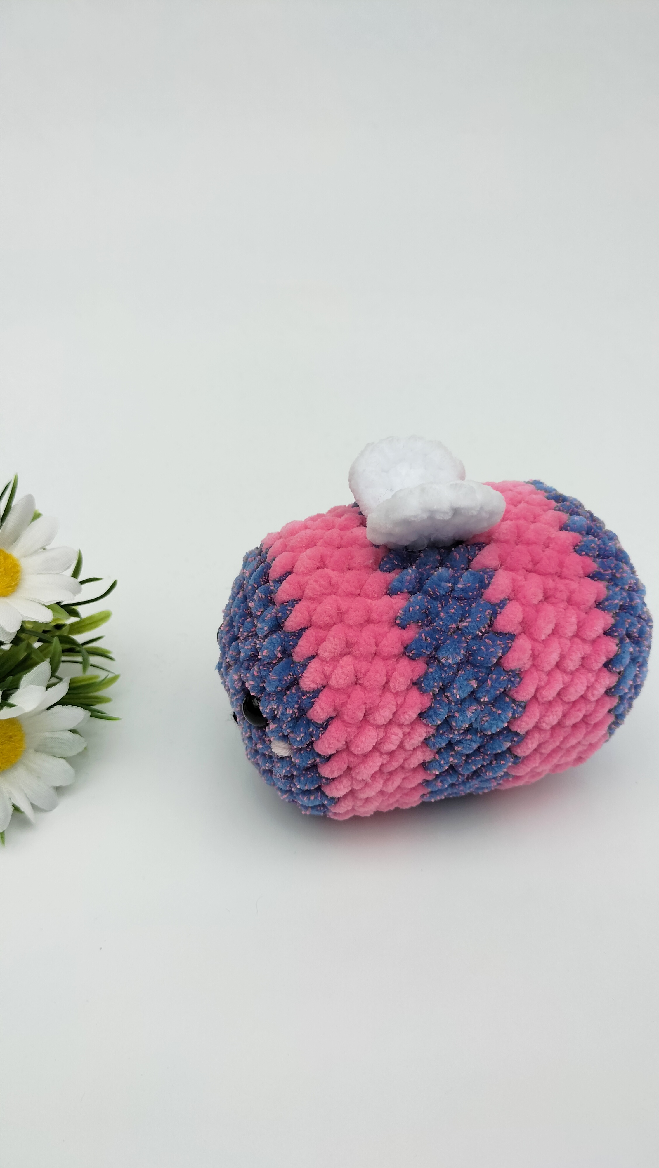 Knuffel bij/ (blauw-roze gespikkeld/galaxy) maat klein