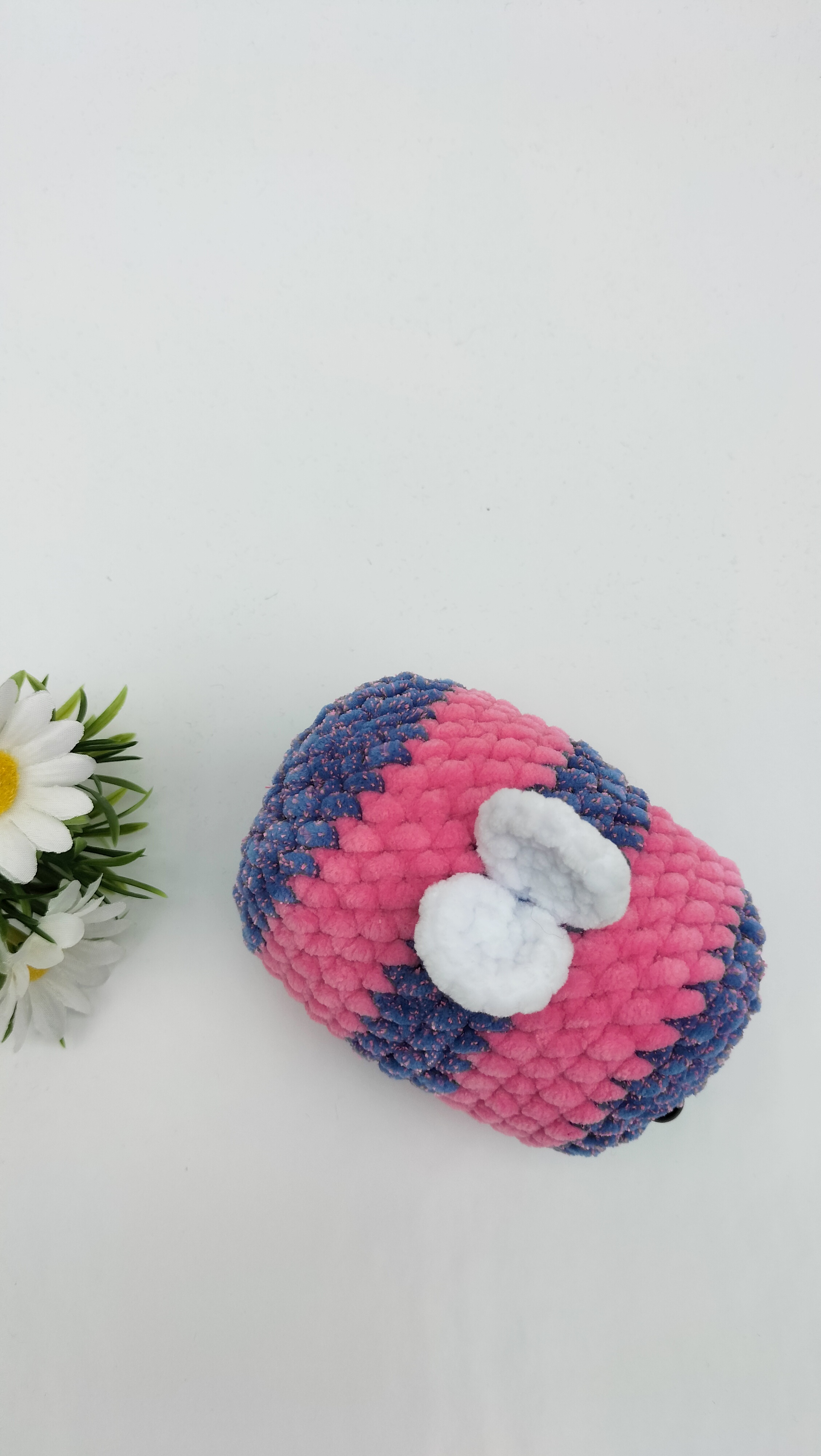 Knuffel bij/ (blauw-roze gespikkeld/galaxy) maat klein