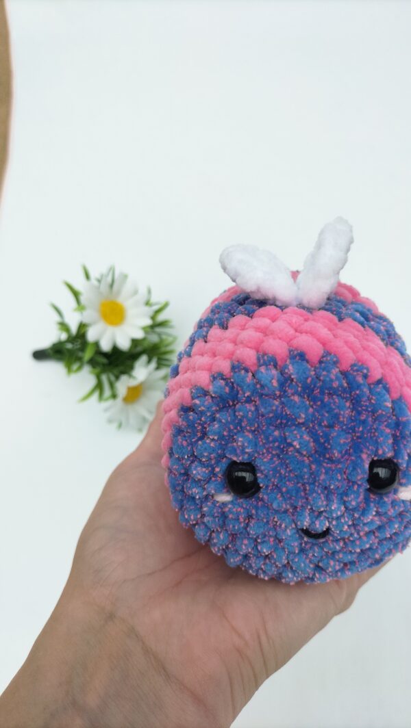 Knuffel bij/ (blauw-roze gespikkeld/galaxy) maat klein