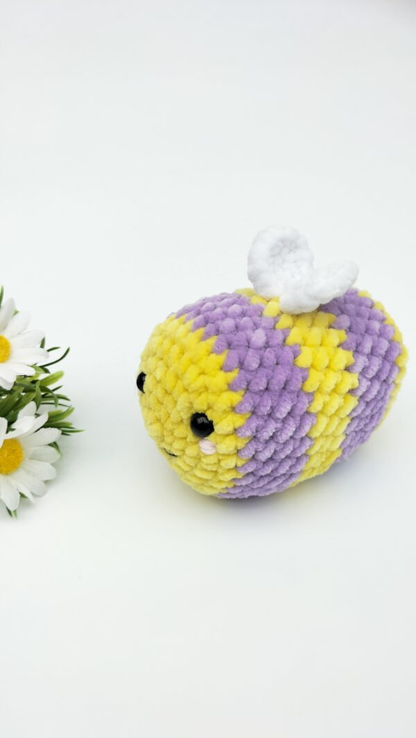 Knuffel bij/ (geel-paars) maat klein